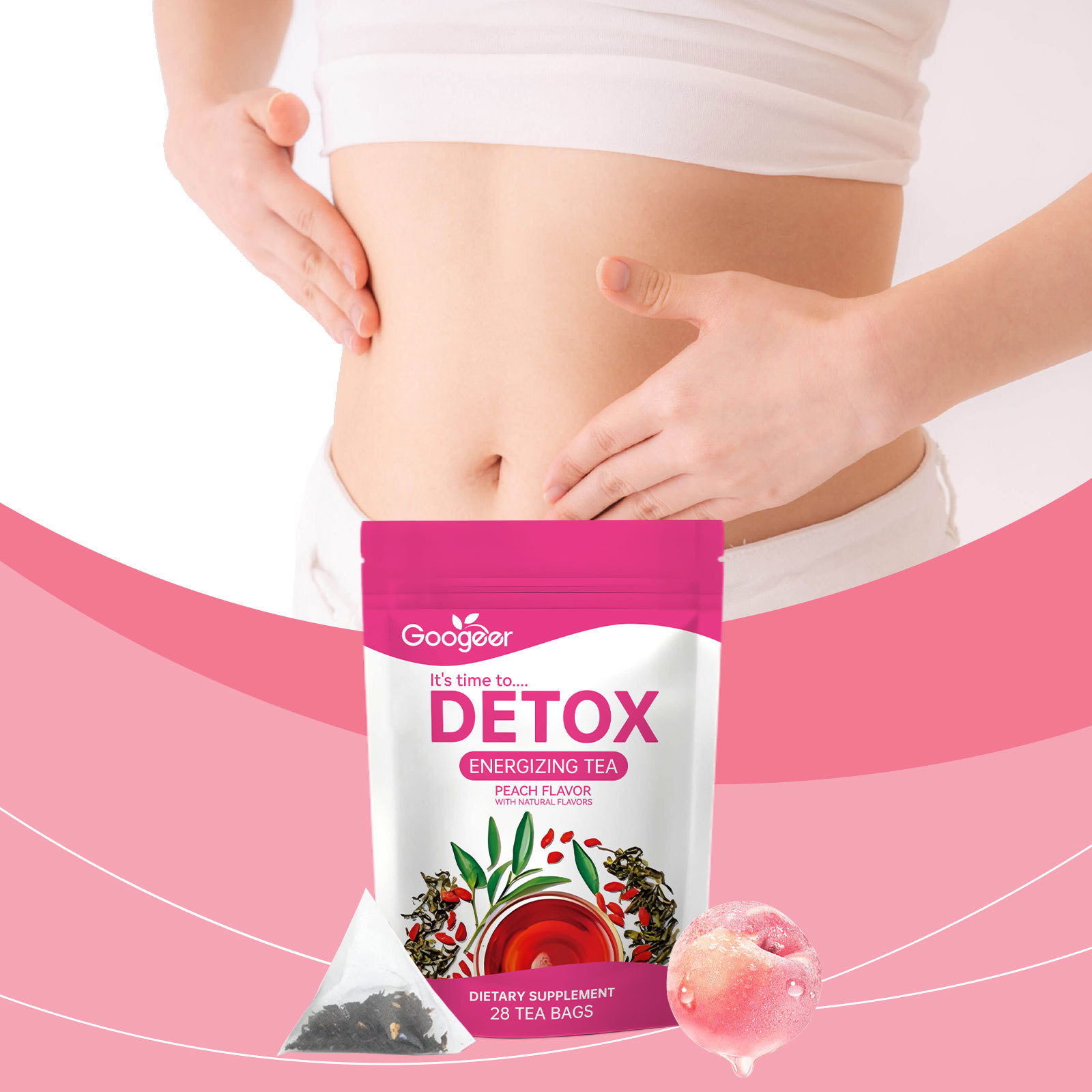 Herbal Tincture - ชาดีท็อกซ์ทำความสะอาดร่างกาย - ชาบำรุงร่างกายเพิ่มพลัง - รสพีช ช่วยเผาผลาญไขมัน