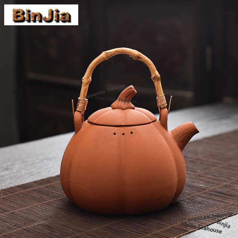 Herbal Tea - กาต้มน้ำทรงฟักทองพร้อมหูจับ ขนาด 850 มล. สำหรับต้มน้ำ ชา