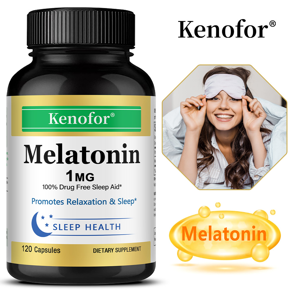 Health Wellness - เมลาโทนินแคปซูล 1 มก. - ส่งเสริมการผ่อนคลายและสุขภาพการนอนหลับ บรรเทาความเครียด